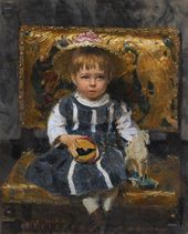 И.Е. РЕПИН. Портрет В.И. Репиной в детстве. 1874