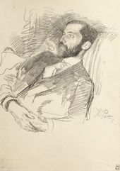 И.Е. РЕПИН. Портрет Д.С. Мережковского. Около 1900