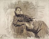 И.Е. РЕПИН. Портрет Элеоноры Дузе. 1891