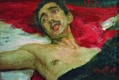 И.Е. РЕПИН. Раненый. Этюд для варианта картины «Дуэль». 1913