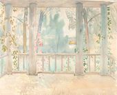 В.Э. Борисов-Мусатов. На балконе. Таруса. 1905