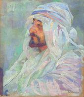 А.Я. ГОЛОВИН. Портрет Е.М. Татевосяна в бедуинской повязке. 1890-е