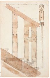 В.Д. ПОЛЕНОВ. Фрагмент перил лестницы. Эскиз. Начало 1890-х