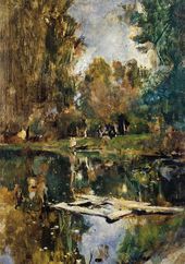 В.А. СЕРОВ. Прудик. Абрамцево (Верхний пруд в Абрамцеве). 1886