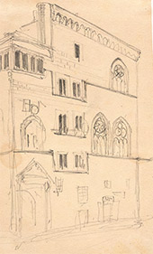 В.Д. ПОЛЕНОВ. Архитектурные зарисовки. Лист из путевого альбома. 1872–1873. Фрагмент