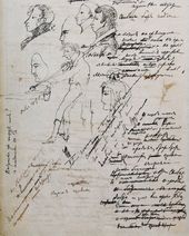 А.С. ПУШКИН. Автограф рукописи стихотворения «Зачем ты послан был…». Черновик. 1824