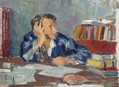 Н.П. УЛЬЯНОВ. Пушкин за письменным столом. 1936–1949