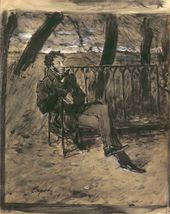 В.А. СЕРОВ. А.С. Пушкин на скамье. 1899