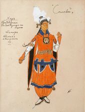 А.Я. ГОЛОВИН. Эскиз костюмов придворных (тенора), «Соловей». 1918