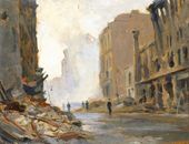 Н.А. СОКОЛОВ. Берлинская улица близ Александерплац. 1945
