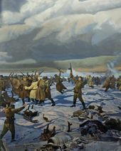 Марат САМСОНОВ (В соавторстве с Александром Самсоновым). Диорама «Соединение фронтов под Сталинградом». 1995. Фрагмент