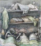 Генри МУР. Сцена в убежище: Койки и спящие. 1941