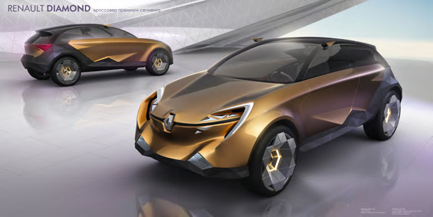 Павел и Анастасия ЧЕРНЫШЕВЫ. Проект кроссовера Renault Diamond премиум-класса