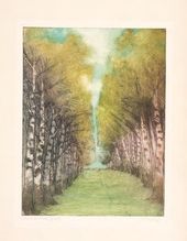 Е.С. КРУГЛИКОВА. Березовая аллея. Россия. 1907