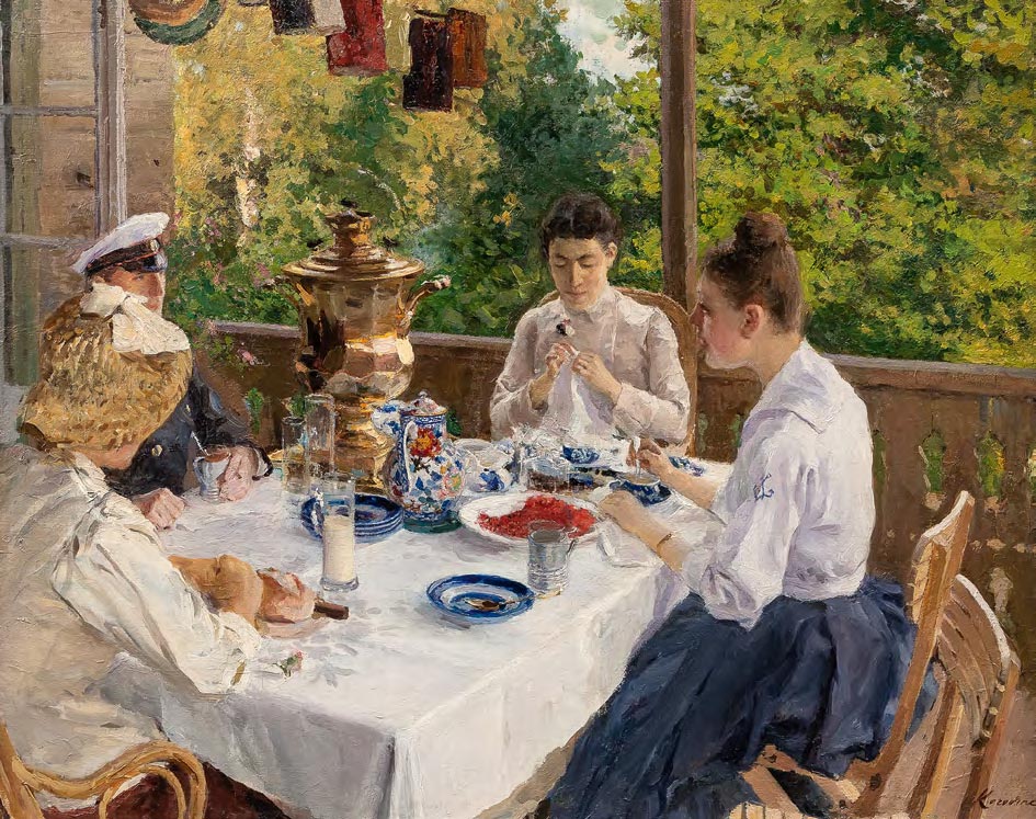 К.А. КОРОВИН. За чайным столом. Этюд. 1888
