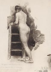 М.В. ЯКУНЧИКОВА. Обнаженная натурщица со спины. 1889