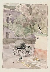 М.В. ЯКУНЧИКОВА. Рисунок в письме М.В. Якунчиковой к Н.В. Поленовой. 1888