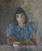 Р.Р. ФАЛЬК. Портрет Татьяны Сельвинской (в голубом). 1944
