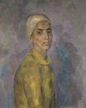 Р.Р. ФАЛЬК. Женщина в желтой блузе (Портрет А.В. Щекин-Кротовой). 1944