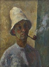 Р.Р. ФАЛЬК. Автопортрет с трубкой. 1935