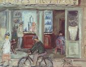 Р.Р. ФАЛЬК. Велосипедист у бара. 1930-е