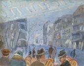 Р.Р. ФАЛЬК. Парижское кафе под тентом. 1930-е