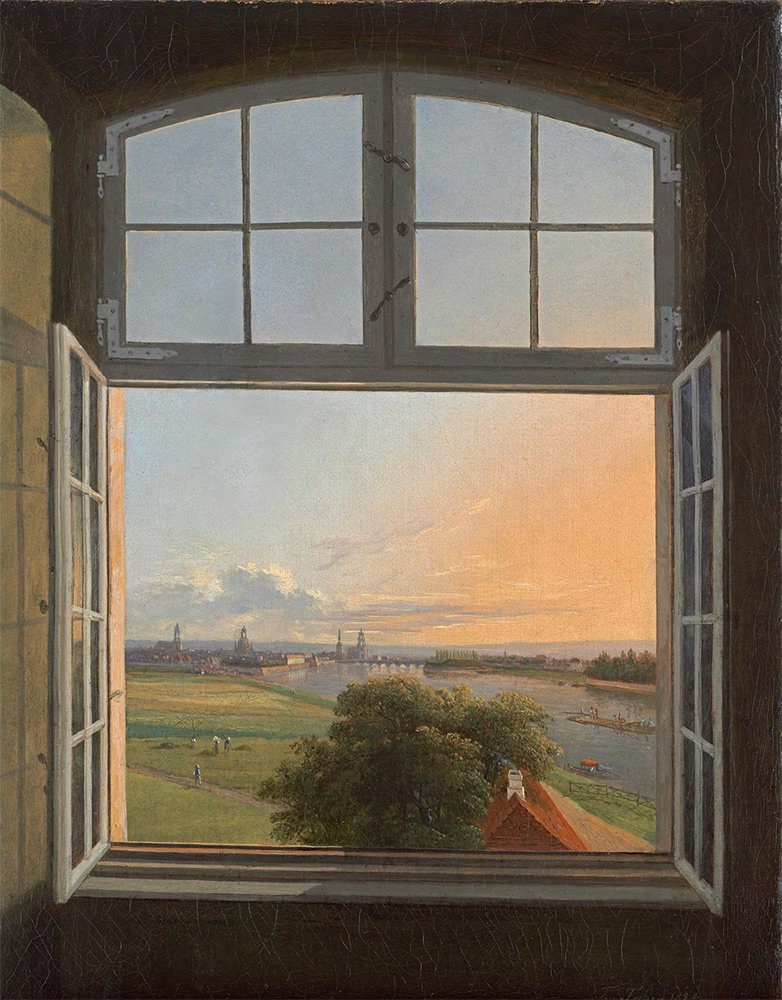 КАРЛ ГОТФРИД ТРАУГОТ ФАБЕР. Вид на Дрезден. 1824