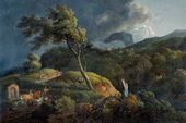 ИОГАНН ХРИСТИАН КЛЕНГЕЛЬ. Пейзаж во время грозы. Около 1820