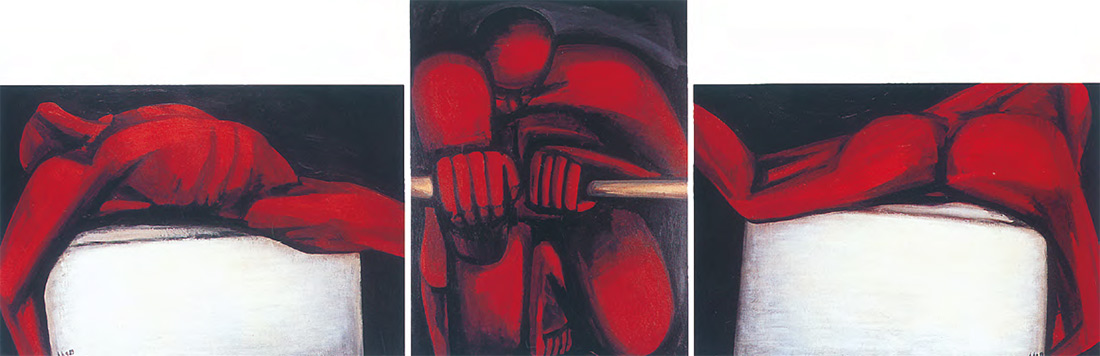 ХАНС-ХЕНДРИК ГРИММЛИНГ. Гребец. Триптих. 1983