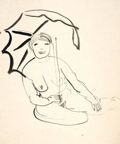 Т.А. Маврина. На пляже. 1929
