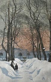 А.П. Остроумова-Лебедева. Петербург. Летний сад. 1902