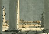 А.П. Остроумова-Лебедева. Петербург. Нева сквозь колонны Биржи. 1908