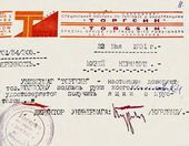 Доверенность на бланке Торгсина. 1931