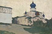 Н.К. РЕРИХ. Успенская Пароменская церковь в Пскове. Из серии архитектурных этюдов. Начало 1900-х