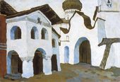 Н.К. РЕРИХ. Спасо-Мирожский монастырь в Пскове (Псковский погост). Из серии архитектурных этюдов. 1904