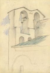 А.В. ЩУСЕВ. Звонница Спасо-Преображенского собора Мирожского монастыря. 1906