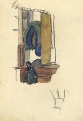 А.В. ЩУСЕВ. Крыльцо звонницы и ворота храма Николы Вратаря Псково-Печерского монастыря. 1906