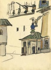 А.В. ЩУСЕВ. Большая звонница Псково-Печерского монастыря. 1906.
