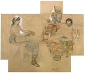 М.А. ВРУБЕЛЬ. Сцены из римской жизни (Пирующие римляне). 1883