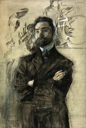 М.А. ВРУБЕЛЬ. Портрет В.Я. Брюсовa. Не окончен. 1906