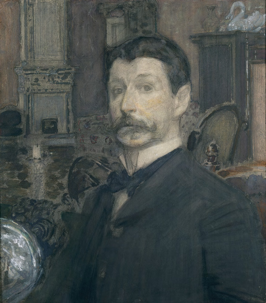 М.А. ВРУБЕЛЬ. Автопортрет с раковиной. Конец 1904 – начало 1905