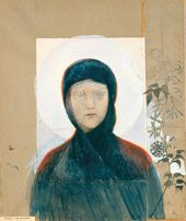 М.А. ВРУБЕЛЬ. Голова Богоматери. Мотив растительного орнамента. 1884