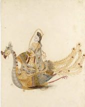 Яков НЕЧАЕВ (?) Механическая игрушка – даосское божество Си Ванму, повелительница Запада, с персиками в руках, летящая на фениксе. Санкт-Петербург, 1730-е