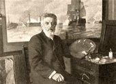 Александр Карлович Беггров (1841–1914) за работой в своей мастерской, в Гатчине