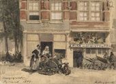 Александр Карлович БЕГГРОВ. Улица в Дордрехте. Голландия. 1876