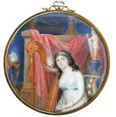 ХОРНУНГ. Портрет молодой дамы с арфой. 1790-е