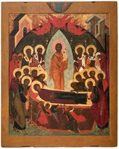 Симон УШАКОВ с учениками ЕГОРОМ И ИВАНОМ. Успение Богоматери. 1663