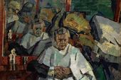 Николай УЛЬЯНОВ. Автопортрет с парикмахером. 1914–1923