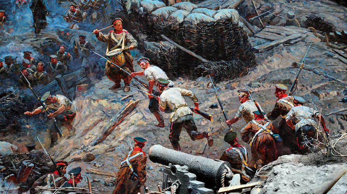 Франц Алексеевич РУБО. Оборона Севастополя 1854–1855 годов. Панорама. 1901–1904. Фрагмент