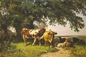 Иван Иванович ШИШКИН. Стадо под деревьями. 1864